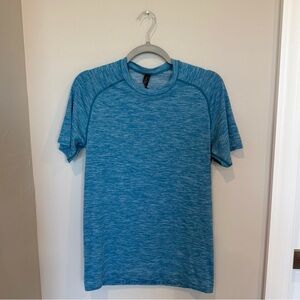 Lululemon Blue Metal Vent Tech Short Sleeve Shirt Size Small